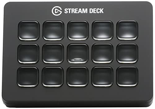 Elgato Stream Deck MK.2 – Studio Controller, 15 Macro Keys, Trigger Actions in apps and Software Like OBS, Twitch, YouTube and More, Works with Mac and PC