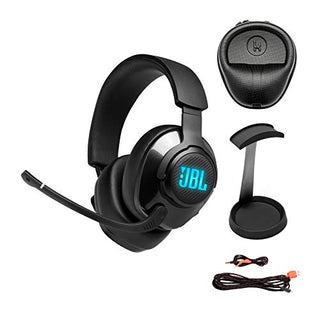 JBL Quantum 400 Wired Headphones Bundle [Black] (3 Items)