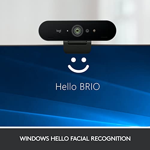 Logitech Brio Ultra 4K HD Webcam Video Calling with Noise-Canceling mic