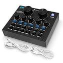 Mini Audio Interface Podcast Mixer Sound Card for Live Streaming