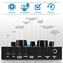 Mini Audio Interface Podcast Mixer Sound Card for Live Streaming