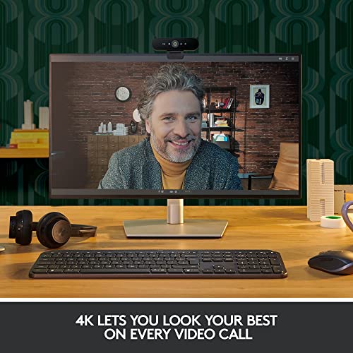 Logitech Brio Ultra 4K HD Webcam Video Calling with Noise-Canceling mic