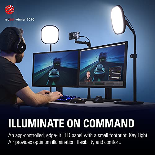 Elgato Key Light Air | Professional 1400 lumens Desk Light for Streaming