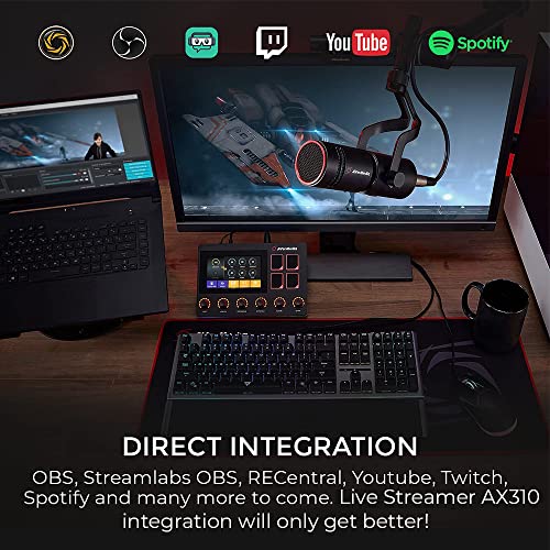 Live Streamer AX310 - Live Production Controller 6 Track Audio Mixer