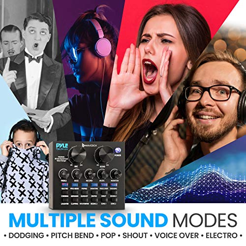 Mini Audio Interface Podcast Mixer Sound Card for Live Streaming