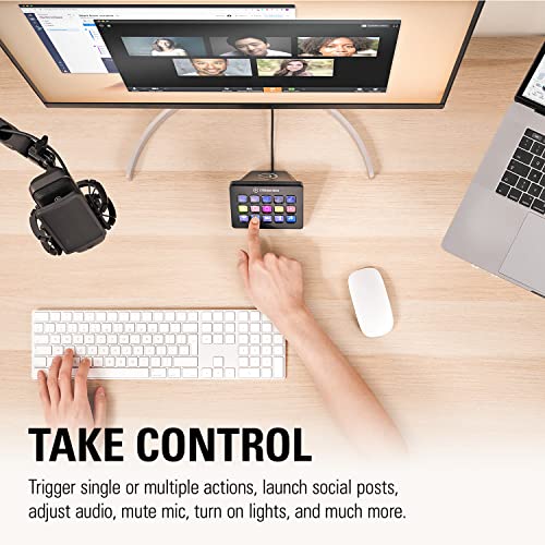 Elgato Stream Deck MK.2 – Studio Controller, 15 Macro Keys, Trigger Actions in apps and Software Like OBS, Twitch, YouTube and More, Works with Mac and PC