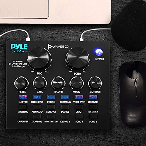 Mini Audio Interface Podcast Mixer Sound Card for Live Streaming