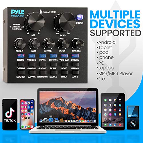 Mini Audio Interface Podcast Mixer Sound Card for Live Streaming